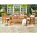 Left. Walker Edison - 6-Piece Everest Acacia Wood Patio Dining Set - Brown.