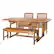 Angle. Walker Edison - 4-Piece Everest Acacia Wood Extendable Patio Dining Set - Brown.