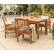 Alt View 11. Walker Edison - 5-Piece Everest Acacia Wood Patio Dining Set - Brown.