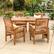 Left. Walker Edison - 5-Piece Everest Acacia Wood Patio Dining Set - Brown.