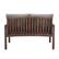 Alt View 11. Walker Edison - Modern Patio Outdoor Garden Metal Loveseat Bench - Brown.