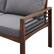 Alt View 12. Walker Edison - Modern Patio Outdoor Garden Metal Loveseat Bench - Brown.