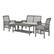 Angle. Walker Edison - 5-Piece Cypress Acacia Wood Patio Chat Set - Grey Wash.