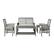 Front. Walker Edison - 5-Piece Cypress Acacia Wood Patio Chat Set - Grey Wash.