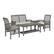Left. Walker Edison - 5-Piece Cypress Acacia Wood Patio Chat Set - Grey Wash.