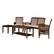 Angle. Walker Edison - 5-Piece Cypress Acacia Wood Patio Chat Set - Dark Brown.