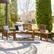 Alt View 12. Walker Edison - 5-Piece Cypress Acacia Wood Patio Chat Set - Dark Brown.