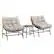 Left. Walker Edison - 3-Piece Papasan Wicker Outdoor Chat Set - Natural.
