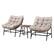 Angle. Walker Edison - 3-Piece Papasan Wicker Outdoor Chat Set - Natural.