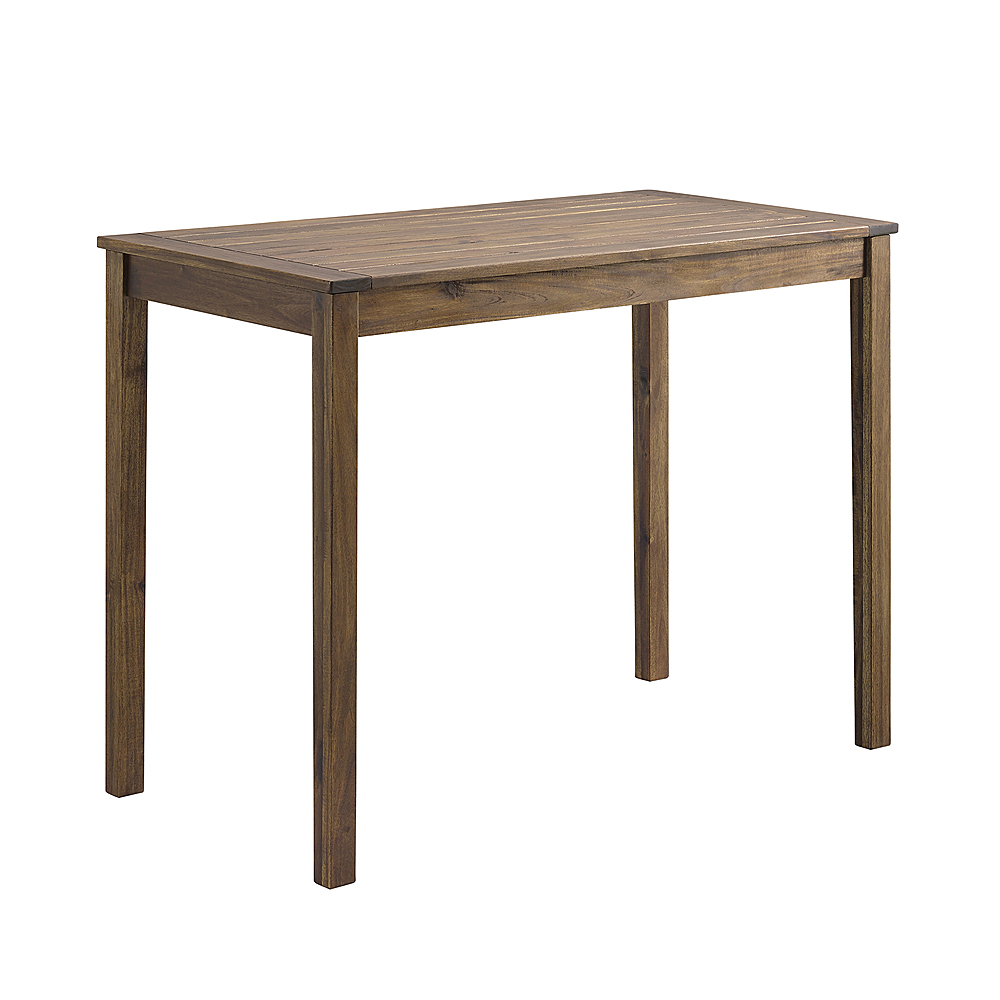 Angle View: Walker Edison - Acacia Wood Counter Height Outdoor Dining Table - Dark Brown