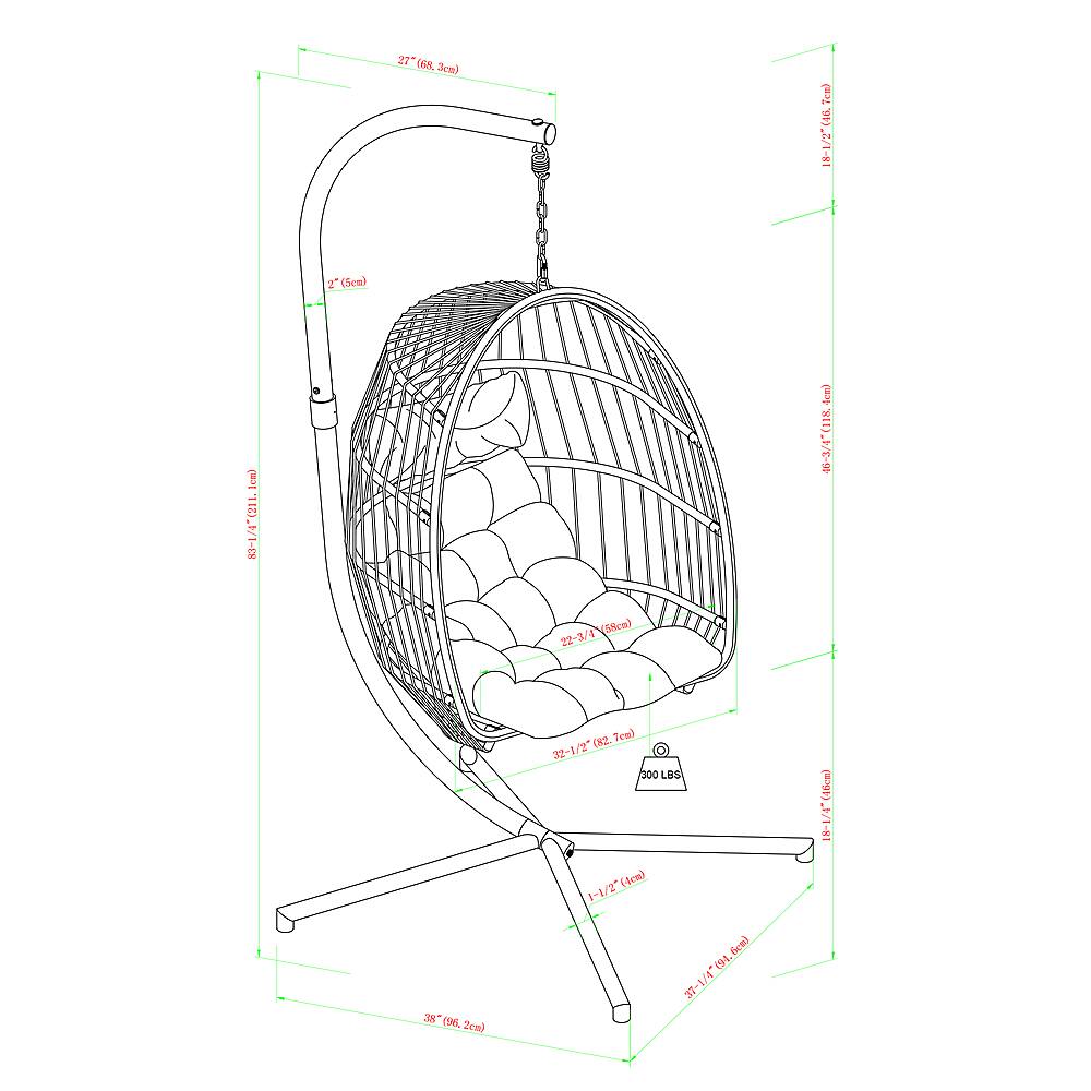 Customer Reviews Walker Edison Swinging Wicker Patio Egg Chair with