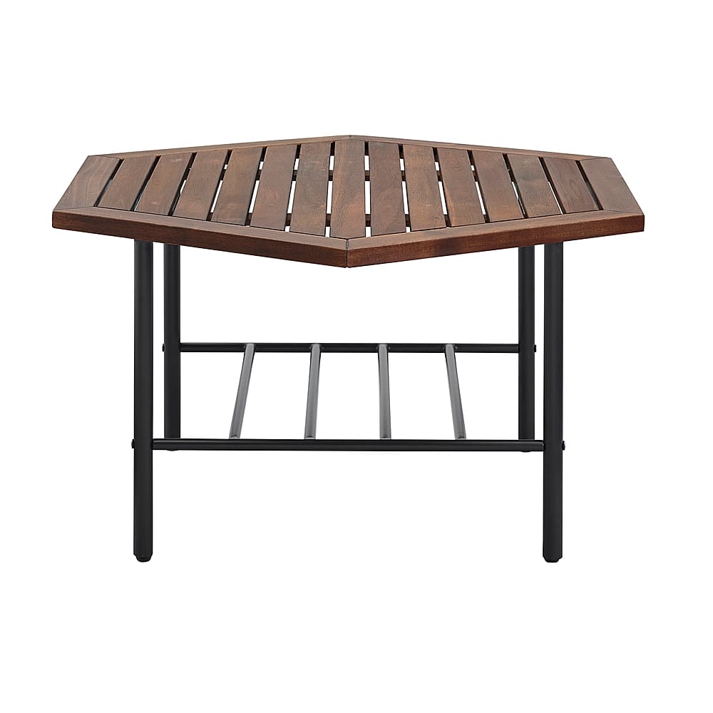 brown metal outdoor coffee table