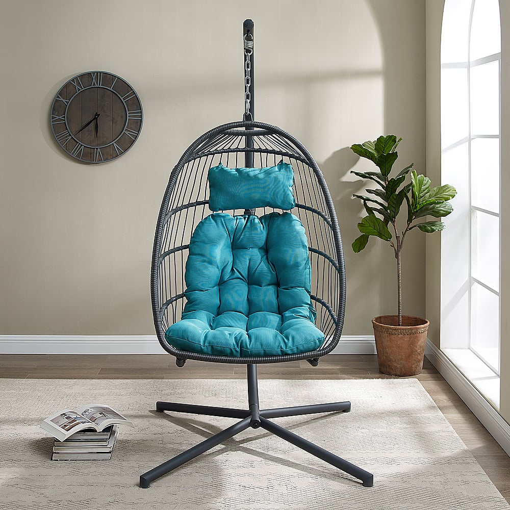 Grey egg swing discount chair