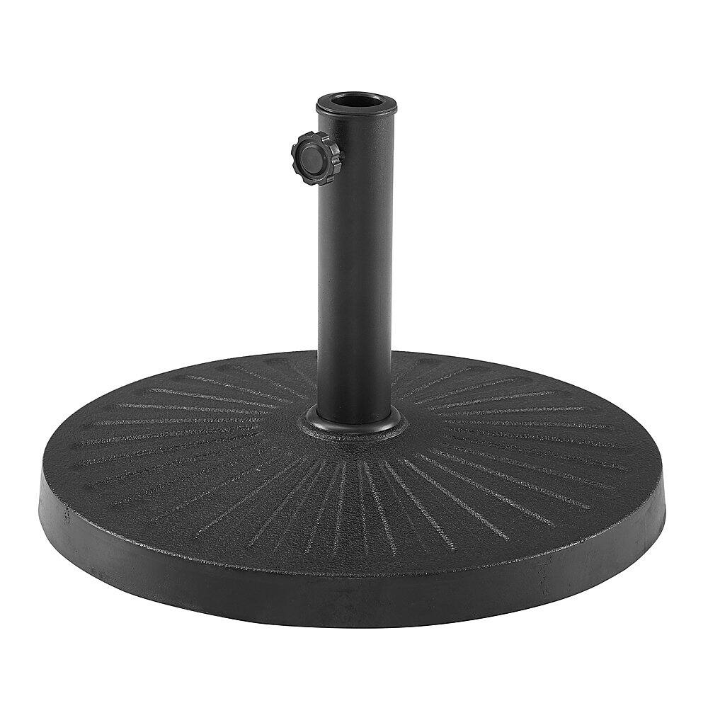 Angle View: Walker Edison - Daisy Round Outdoor Umbrella Base - Black