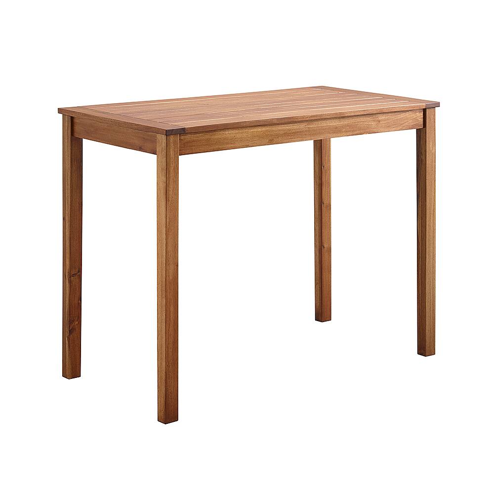 Angle View: Walker Edison - Acacia Wood Counter Height Outdoor Dining Table - Brown