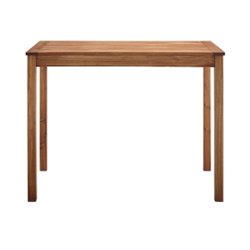 Walker Edison - Acacia Wood Counter Height Outdoor Dining Table - Brown - Front_Zoom