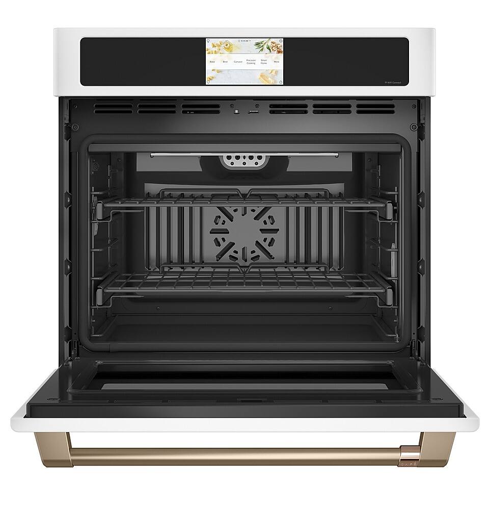 Alt View 11. Café - 30" Built-In Single Electric Convection Wall Oven with True European Convection and In-Oven Camera, Customizable - Matte White.