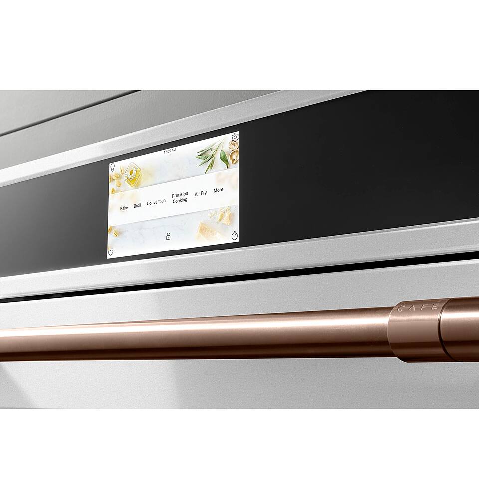 Alt View 17. Café - 30" Built-In Single Electric Convection Wall Oven with True European Convection and In-Oven Camera, Customizable - Matte White.