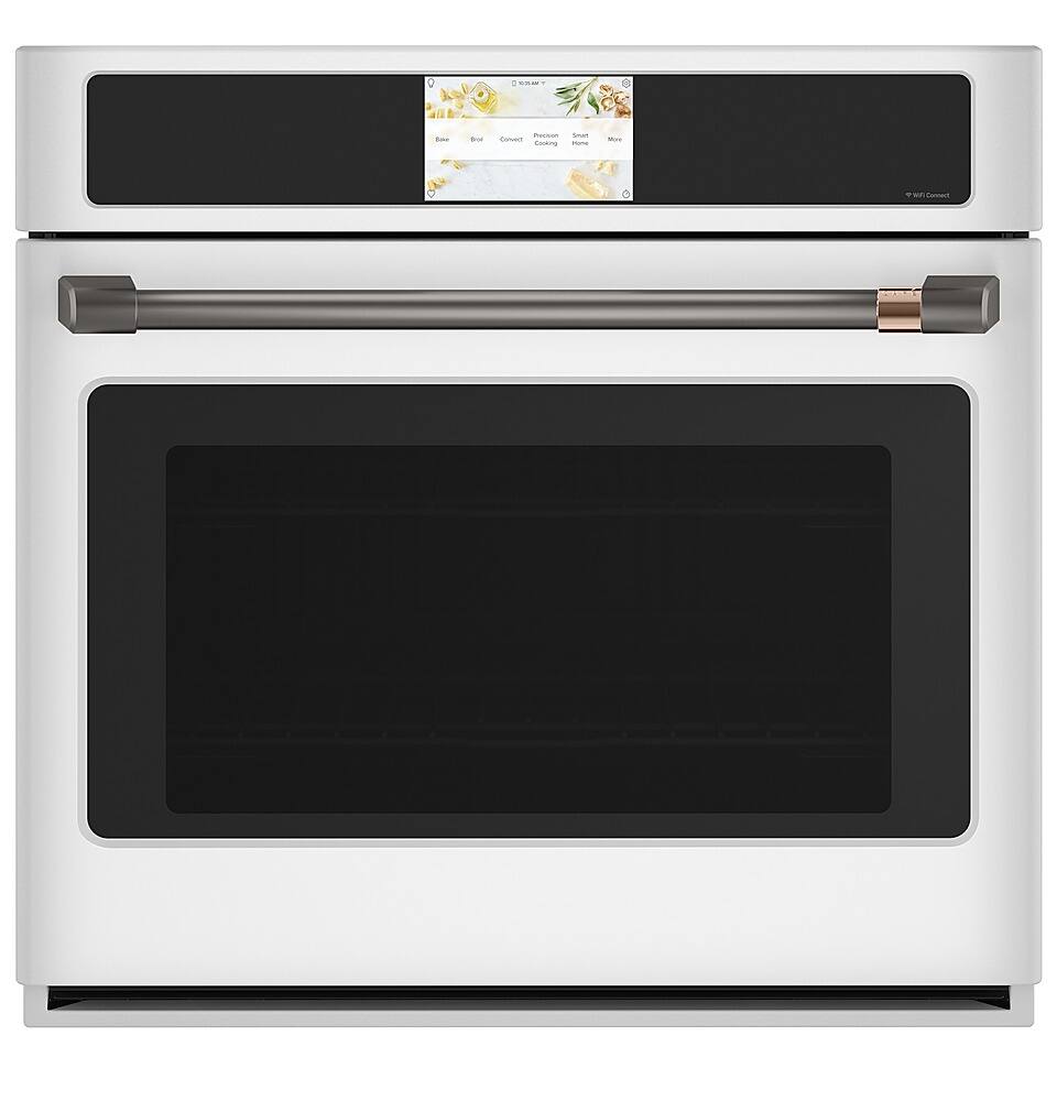 Alt View 37. Café - 30" Built-In Single Electric Convection Wall Oven with True European Convection and In-Oven Camera, Customizable - Matte White.