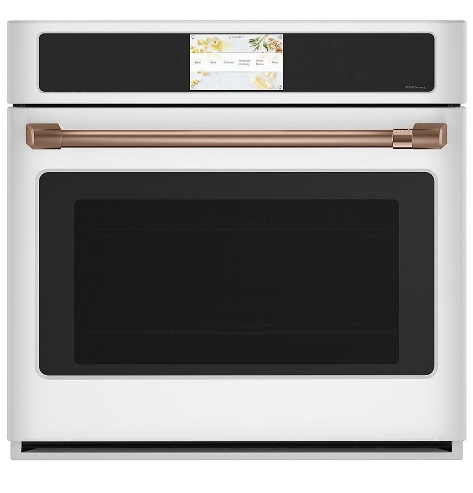 Alt View 38. Café - 30" Built-In Single Electric Convection Wall Oven with True European Convection and In-Oven Camera, Customizable - Matte White.