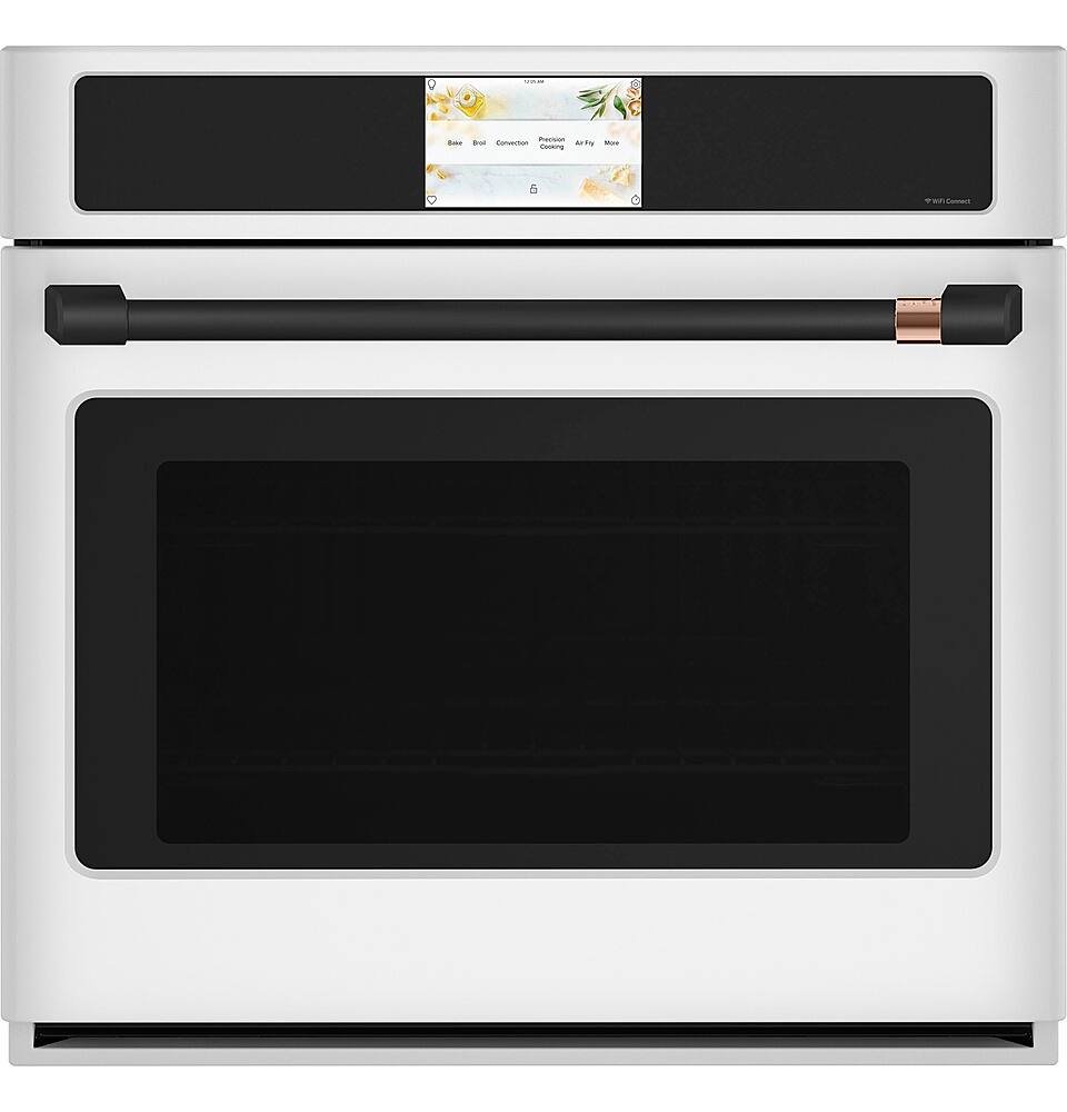 Alt View 40. Café - 30" Built-In Single Electric Convection Wall Oven with True European Convection and In-Oven Camera, Customizable - Matte White.