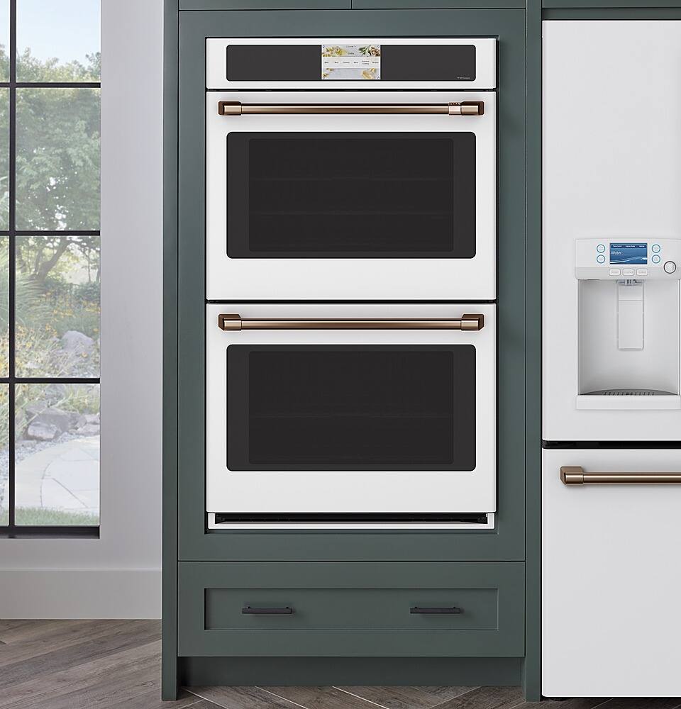 Alt View 20. Café - 30" Built-In Double Electric Convection Wall Oven with True European Convection and In-Oven Camera, Customizable - Matte White.