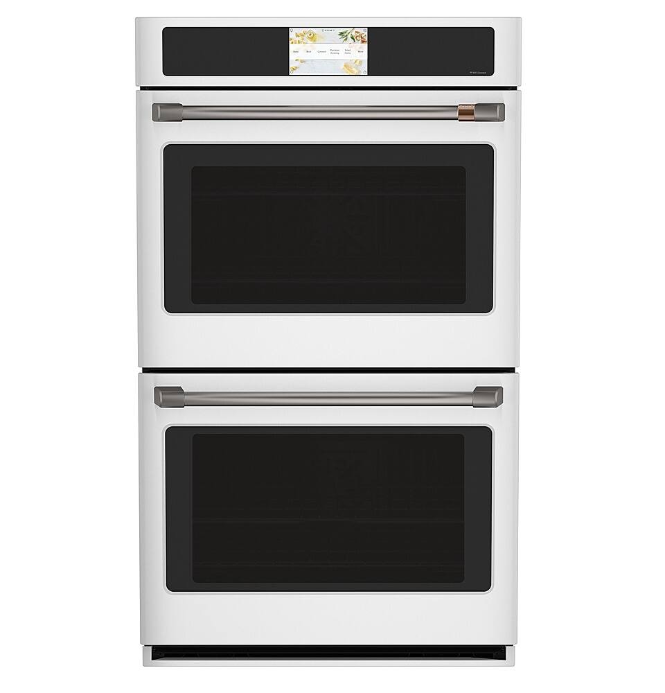 Alt View 37. Café - 30" Built-In Double Electric Convection Wall Oven with True European Convection and In-Oven Camera, Customizable - Matte White.