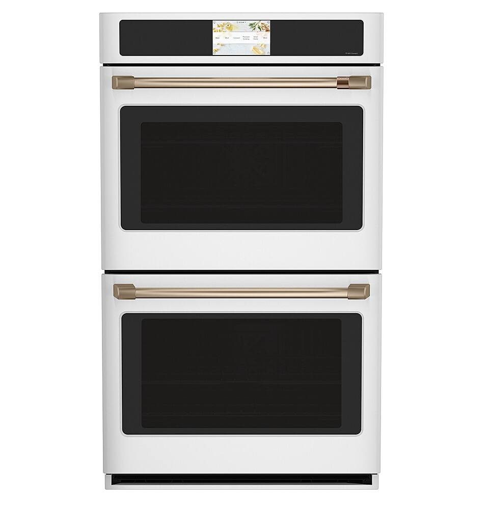 Alt View 38. Café - 30" Built-In Double Electric Convection Wall Oven with True European Convection and In-Oven Camera, Customizable - Matte White.