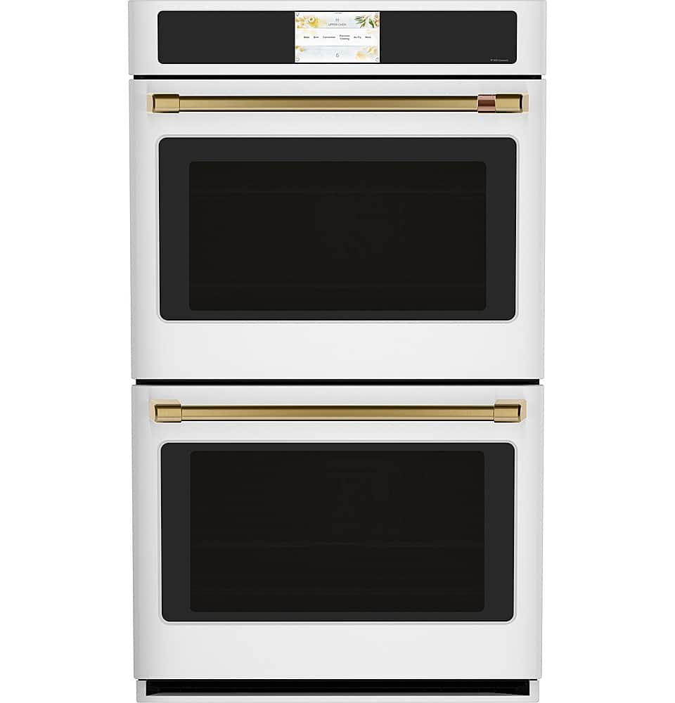 Alt View 39. Café - 30" Built-In Double Electric Convection Wall Oven with True European Convection and In-Oven Camera, Customizable - Matte White.
