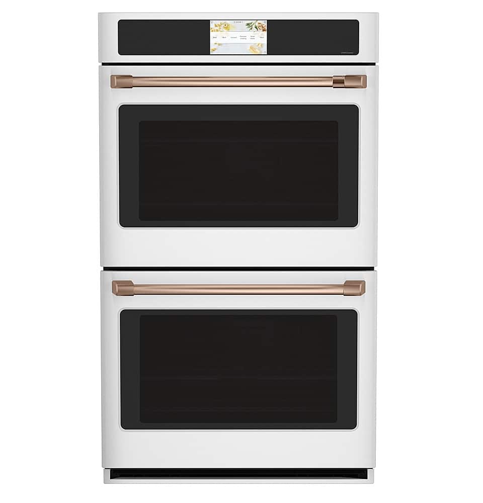 Alt View 40. Café - 30" Built-In Double Electric Convection Wall Oven with True European Convection and In-Oven Camera, Customizable - Matte White.