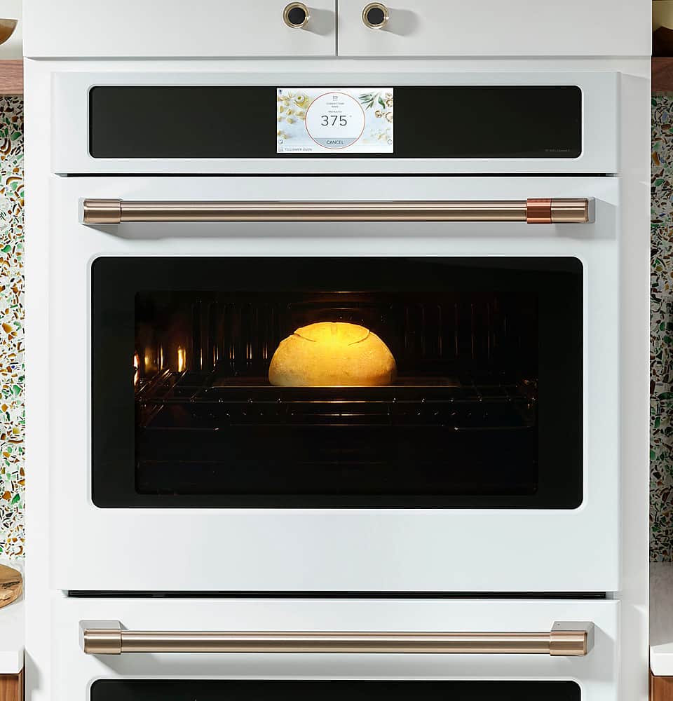 Alt View 25. Café - 30" Built-In Double Electric Convection Wall Oven with True European Convection and In-Oven Camera, Customizable - Matte White.