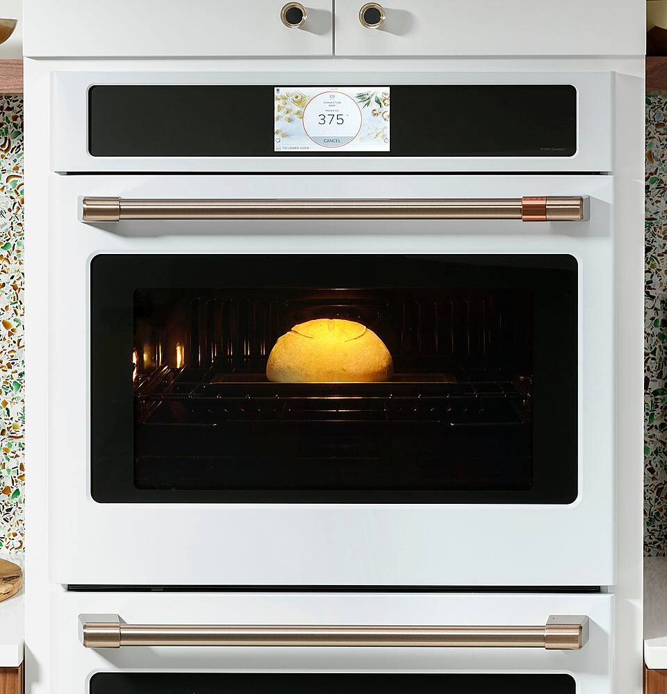 Alt View 25. Café - 30" Built-In Double Electric Convection Wall Oven with True European Convection and In-Oven Camera, Customizable - Matte White.