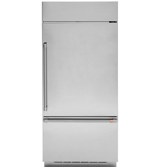 Front Zoom. Café - 21.3 Cu. Ft. Bottom-Freezer Built-In Refrigerator with Right-Hand Side Door - Stainless steel.
