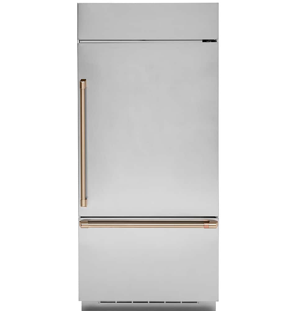Alt View 11. Café - Handle Kit for Café Built-In Bottom Freezer Refrigerators - Brushed Bronze.