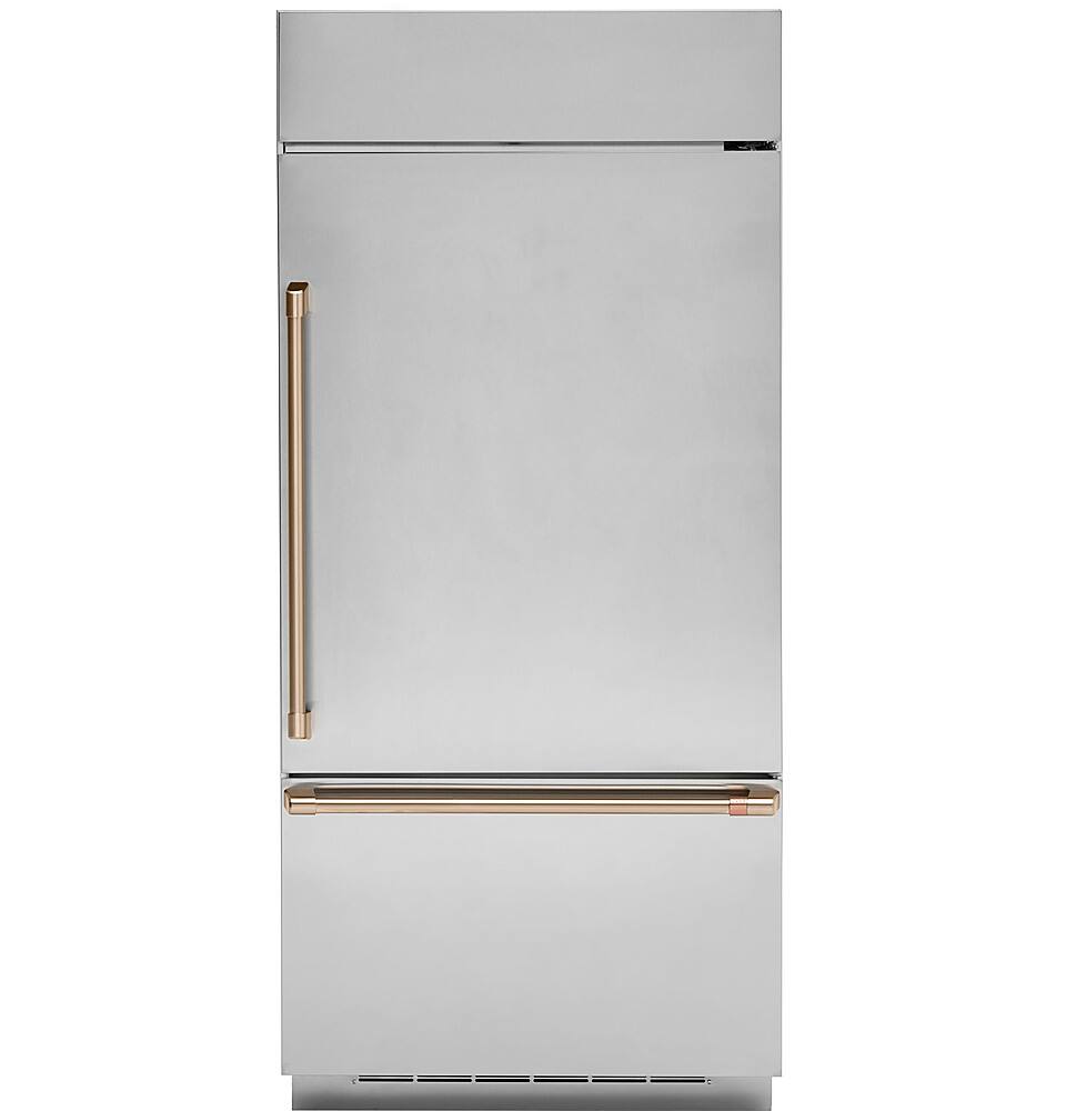 Alt View 11. Café - Handle Kit for Café Built-In Bottom Freezer Refrigerators - Brushed Bronze.