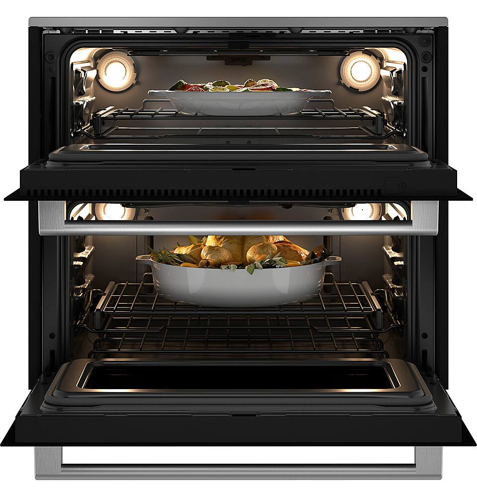 Alt View 12. Café - 30" Built-In Double Electric Convection Wall Oven with Built-In Wi-Fi - Platinum Glass.