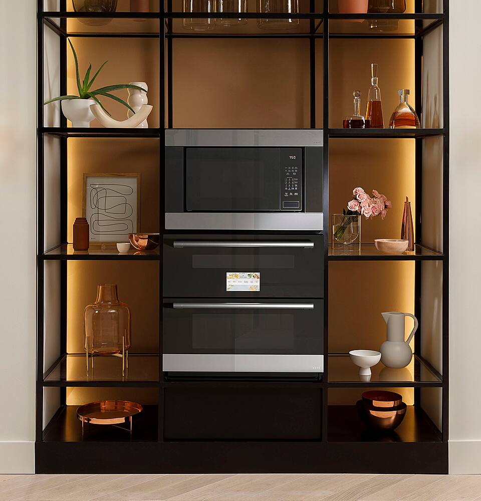 Alt View 21. Café - 30" Built-In Double Electric Convection Wall Oven with Built-In Wi-Fi - Platinum Glass.