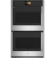 GE Profile - 30" Built-In Double Electric Convection Wall Oven with Left-Hand Side-Swing Door - Stainless Steel