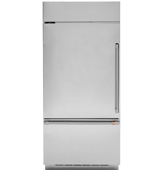Front Zoom. Café - 21.3 Cu. Ft. Bottom-Freezer Built-In Refrigerator with Left-Hand Side Door - Stainless steel.