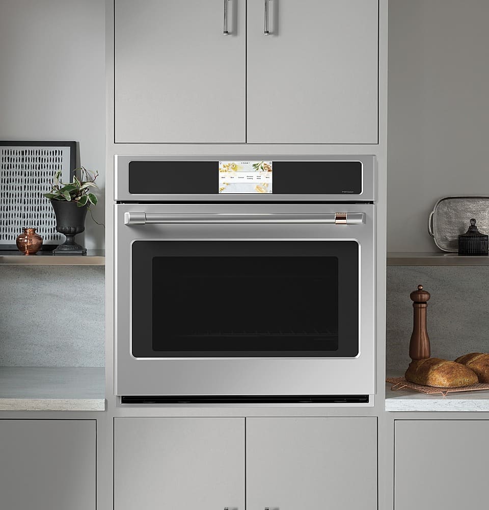 Alt View 14. Café - 30" Built-In Single Electric Convection Wall Oven with True European Convection and In-Oven Camera, Customizable - Stainless Steel.