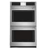 Front. Café - 30" Built-In Double Electric Convection Wall Oven with True European Convection and In-Oven Camera, Customizable - Stainless Steel.