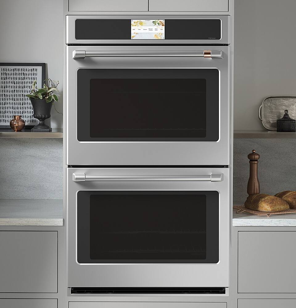 Alt View 14. Café - 30" Built-In Double Electric Convection Wall Oven with True European Convection and In-Oven Camera, Customizable - Stainless Steel.