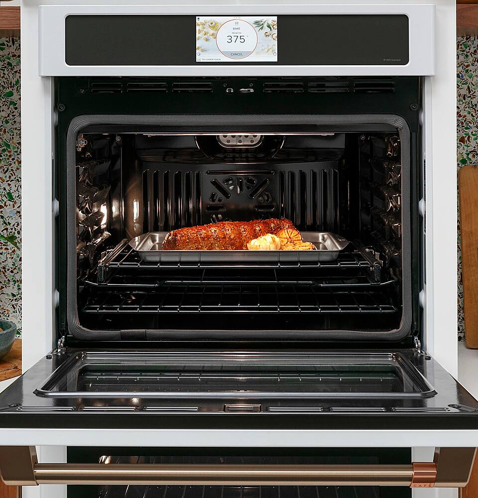 Alt View 26. Café - 30" Built-In Double Electric Convection Wall Oven with True European Convection and In-Oven Camera, Customizable - Stainless Steel.