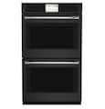 Café - 30" Built-In Double Electric Convection Wall Oven w/ True European Convection, In-Oven Camera, Customizable - Matte Black
