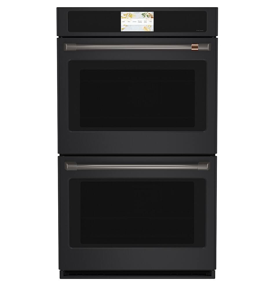 Alt View 37. Café - 30" Built-In Double Electric Convection Wall Oven w/ True European Convection, In-Oven Camera, Customizable - Matte Black.