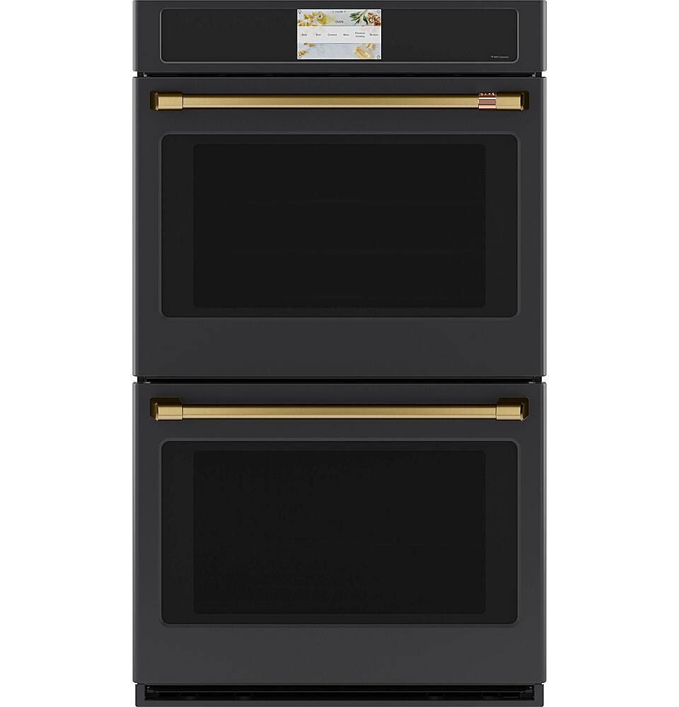 Alt View 39. Café - 30" Built-In Double Electric Convection Wall Oven w/ True European Convection, In-Oven Camera, Customizable - Matte Black.
