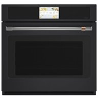 Café - 30" Built-In Single Electric Convection Wall Oven with True European Convection and In-Oven Camera , Customizable - Matte Black - Front_Zoom