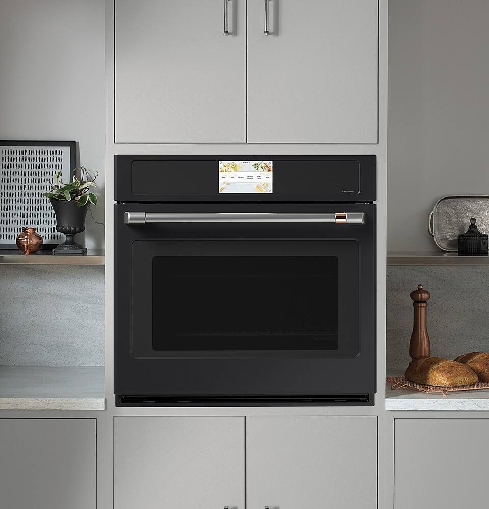 Alt View 14. Café - 30" Built-In Single Electric Convection Wall Oven with True European Convection and In-Oven Camera , Customizable - Matte Black.