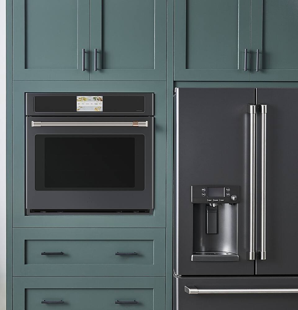 Alt View 15. Café - 30" Built-In Single Electric Convection Wall Oven with True European Convection and In-Oven Camera , Customizable - Matte Black.