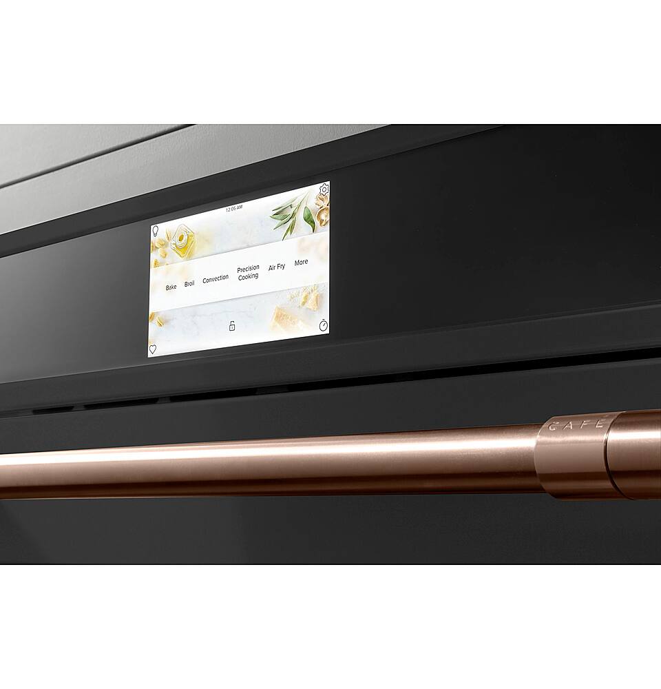 Alt View 20. Café - 30" Built-In Single Electric Convection Wall Oven with True European Convection and In-Oven Camera , Customizable - Matte Black.